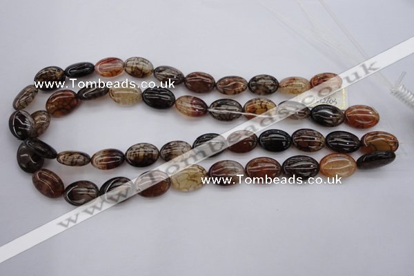 CAG1465 15.5 inches 13*18mm oval dragon veins agate beads