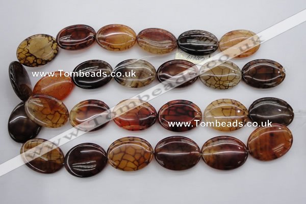 CAG1468 15.5 inches 22*30mm oval dragon veins agate beads