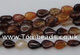 CAG1469 15.5 inches 6*8mm flat teardrop dragon veins agate beads