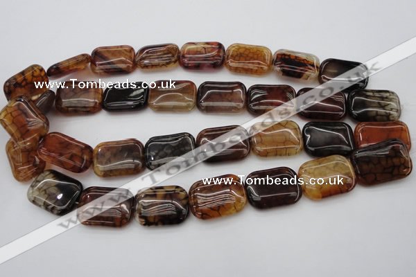 CAG1483 15.5 inches 18*25mm rectangle dragon veins agate beads