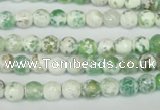 CAG1501 15.5 inches 6mm faceted round fire crackle agate beads