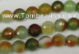 CAG1513 15.5 inches 8mm faceted round fire crackle agate beads