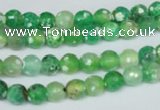 CAG1516 15.5 inches 8mm faceted round fire crackle agate beads