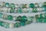 CAG1517 15.5 inches 8mm faceted round fire crackle agate beads