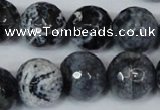 CAG1559 15.5 inches 16mm faceted round fire crackle agate beads