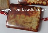 CAG1587 15.5 inches 30*40mm rectangle fire crackle agate beads