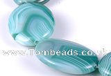 CAG159 Oval 25*35mm madagascar agate gemstone beads Wholesale