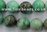 CAG1600 15.5 inches 16mm round green grass agate gemstone beads