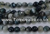 CAG1635 15.5 inches 6mm faceted round blue agate gemstone beads
