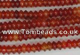 CAG1645 15.5 inches 3*6mm rondelle red agate gemstone beads