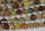 CAG1711 15.5 inches 6mm faceted round rainbow agate beads