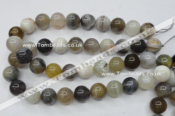 CAG1827 15.5 inches 18mm round Chinese botswana agate beads