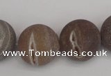 CAG1847 15.5 inches 20mm round matte druzy agate beads whholesale