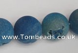 CAG1859 15.5 inches 20mm round matte druzy agate beads whholesale