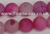 CAG1866 15.5 inches 16mm round matte druzy agate beads whholesale