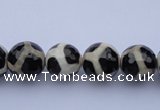 CAG1870 15.5 inches 6mm faceted round tibetan agate beads wholesale