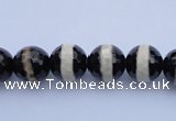 CAG1878 15.5 inches 6mm faceted round tibetan agate beads wholesale