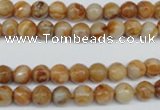 CAG1885 15.5 inches 6mm faceted round lemon crazy lace agate beads