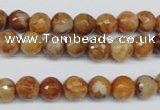 CAG1886 15.5 inches 8mm faceted round lemon crazy lace agate beads