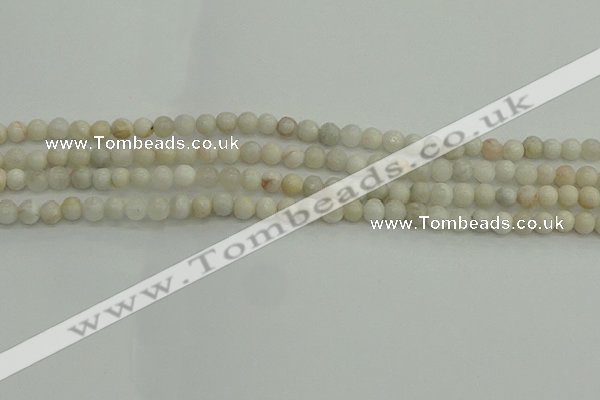 CAG1894 15.5 inches 4mm round grey agate beads wholesale
