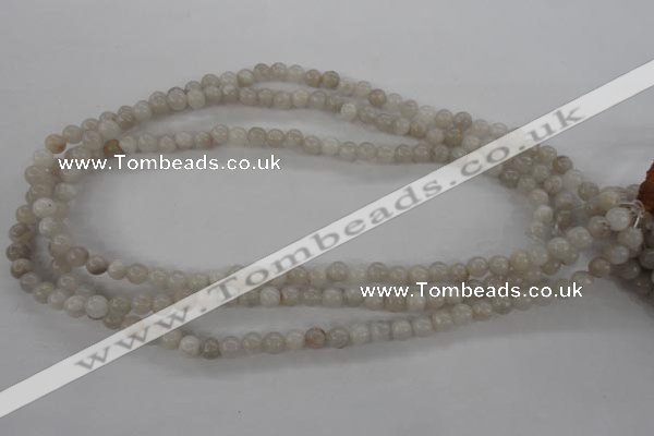 CAG1895 15.5 inches 6mm round grey agate beads wholesale