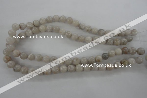 CAG1897 15.5 inches 10mm round grey agate beads wholesale