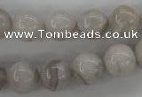 CAG1898 15.5 inches 12mm round grey agate beads wholesale