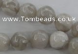 CAG1899 15.5 inches 14mm round grey agate beads wholesale