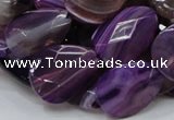 CAG206 15.5 inches 10*20mm faceted teardrop purple agate beads