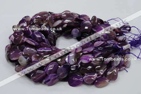 CAG206 15.5 inches 10*20mm faceted teardrop purple agate beads