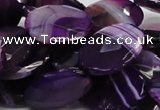 CAG208 15.5 inches 18*25mm faceted oval purple agate gemstone beads