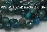 CAG212 15.5 inches 6*8mm freeform blue agate gemstone beads