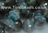 CAG216 15.5 inches 12mm faceted round blue agate gemstone beads