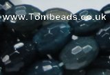 CAG219 15.5 inches 13*18mm faceted rice blue agate gemstone beads