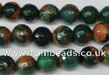 CAG2223 15.5 inches 10mm faceted round fire crackle agate beads