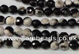 CAG2241 15.5 inches 6mm faceted round fire crackle agate beads