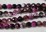 CAG2261 15.5 inches 6mm faceted round fire crackle agate beads