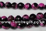 CAG2262 15.5 inches 8mm faceted round fire crackle agate beads