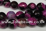 CAG2263 15.5 inches 10mm faceted round fire crackle agate beads