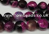 CAG2264 15.5 inches 12mm faceted round fire crackle agate beads