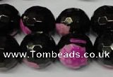 CAG2267 15.5 inches 18mm faceted round fire crackle agate beads