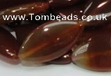 CAG227 15.5 inches 16*30mm marquise red agate gemstone beads