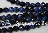 CAG2271 15.5 inches 6mm faceted round fire crackle agate beads