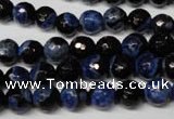 CAG2272 15.5 inches 8mm faceted round fire crackle agate beads