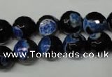 CAG2276 15.5 inches 16mm faceted round fire crackle agate beads