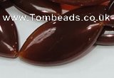 CAG228 15.5 inches 20*40mm marquise red agate gemstone beads