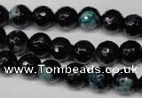 CAG2283 15.5 inches 10mm faceted round fire crackle agate beads