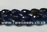 CAG2301 15.5 inches 8*12mm faceted teardrop agate gemstone beads