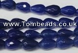 CAG2302 15.5 inches 8*12mm faceted teardrop agate gemstone beads