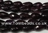 CAG2303 15.5 inches 8*12mm faceted teardrop agate gemstone beads